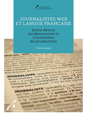 cover image of Journalistes web et langue française